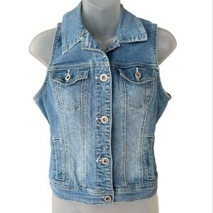 Maurices Blue Denim Vest